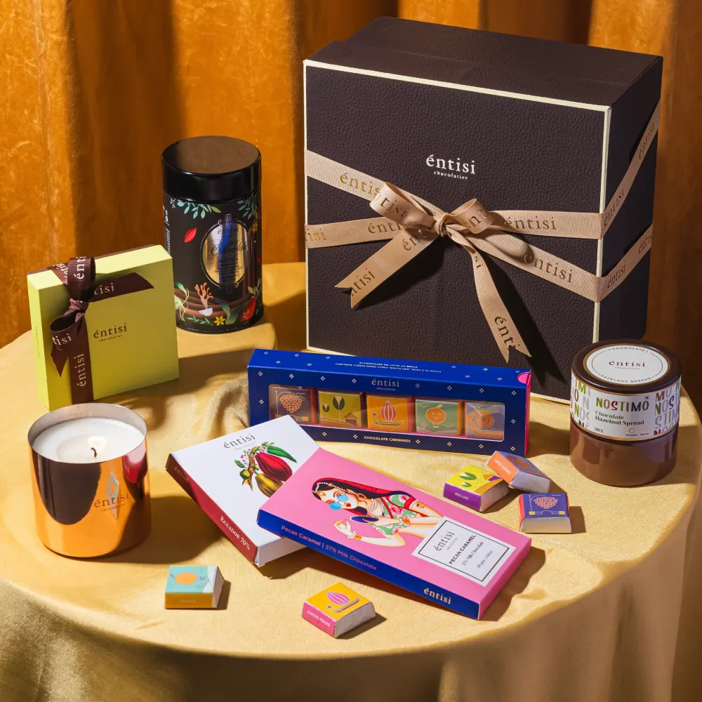 Elegant Chocolate Gift Box – Bonbons, Hot Chocolate & More
